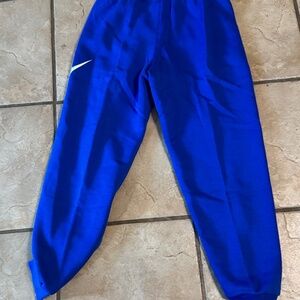 Nike Boy Youth Medium Blue Sweatpants Classic Casual Warm Athletic Pants